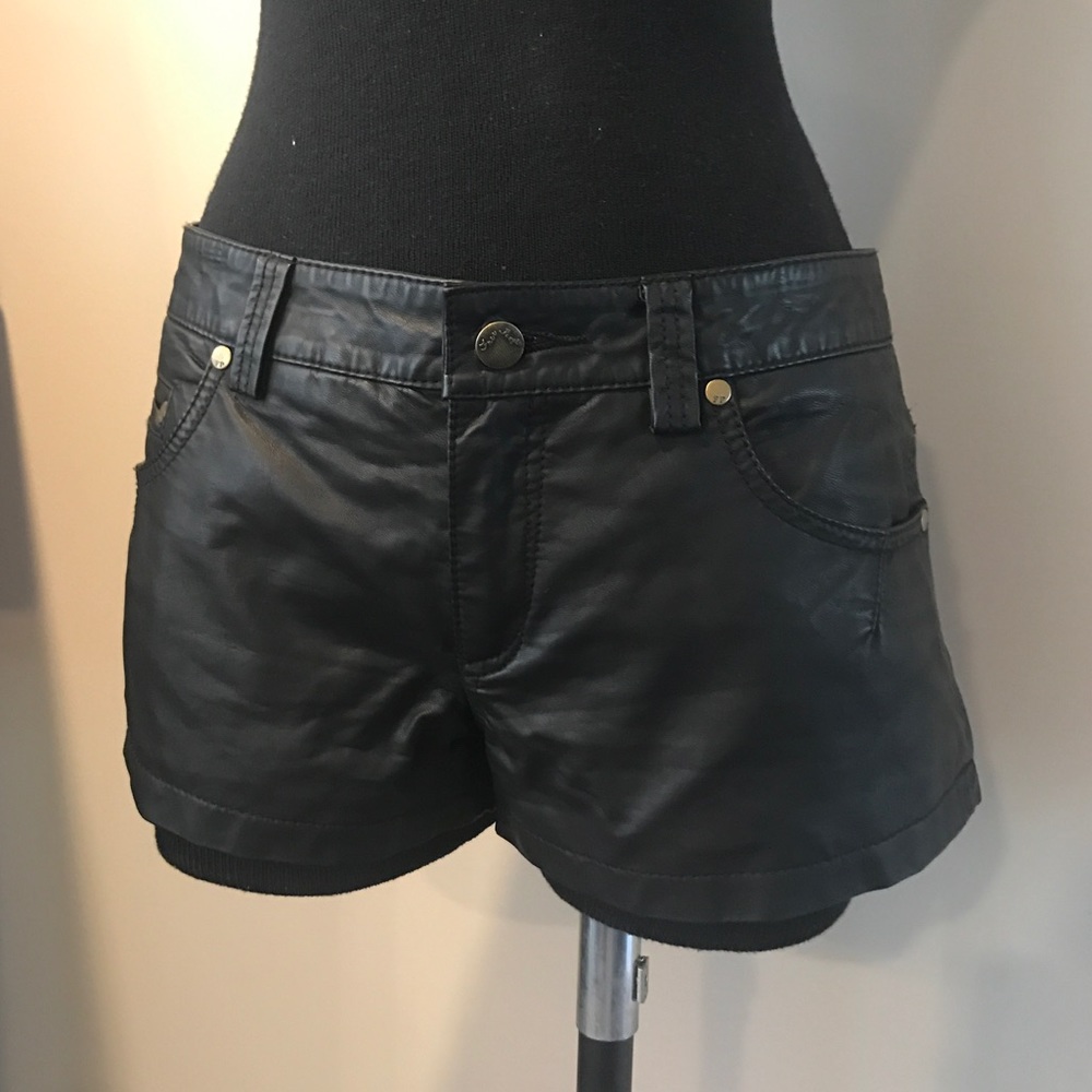 Free People Faux Leather Shorts